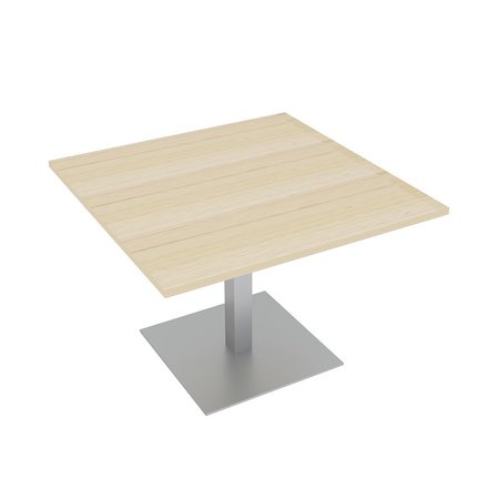 SKUTCHI DESIGNS Square 42in. Meeting Table, Square Metal Base, Conference Table, Harmony Series, Maple HAR-SQ-42-SQ-XD08